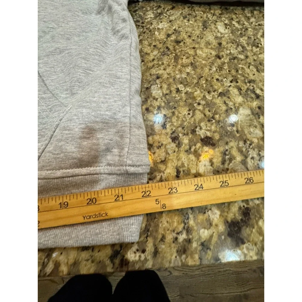 True Religion Sherpa Print Logo Seal Full Zip Hoodie in heather grey Size Large